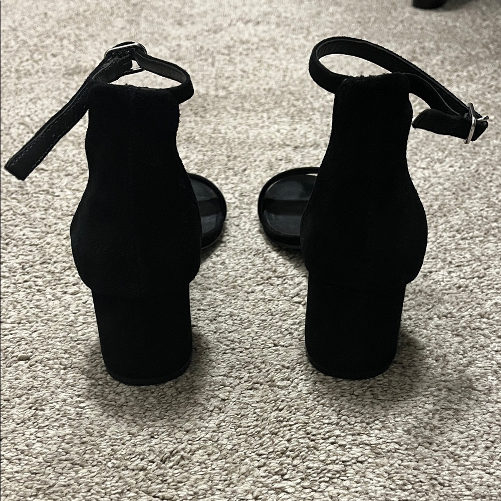 Steve Madden Black Block Heel Sandals - Picture 3 of 3